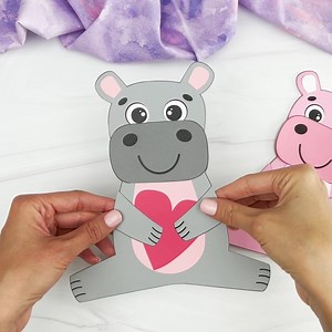 💖 easy hippo craft Get the template on the blog. | Simple Everyday Mom