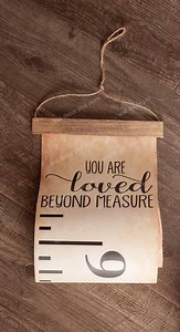 Canvas Growth Height Chart for Kids Loved Beyond Measure Wall Art Print Ruler With Wood Topper Nursery Decor Bedroom Wall Hanging 6ft - Etsy