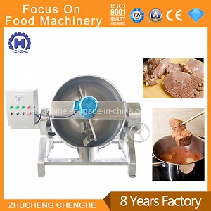 [Hot Item] Double Layer Cooking Jacketed Kettle / Electric Tiltable Food Cooker Machine with Stirrer