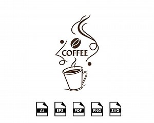 Coffee Cup Vector Art: Clipart, Silhouette, and Cut Files (digital Download) - Etsy Canada