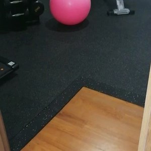 Mini gym set up with pro grade flooring for a home The best gym flooring in the market. See how good the quality is. Equipment install. - Tuffstuff functional trainer - CDP-300 - Tuffstuff CLB-325 bench - 4 way vertical dumbbell rack with 2.5kg to 25kg pro grade weights - pro grade 25mm Florring. Contact us for more information | Homefitness | Facebook