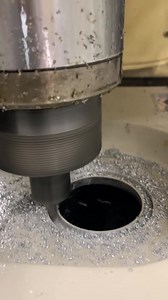 "I needed to enlarge the spindle hole on the headstock gear cover of my lathe so I can retrofit a lever style drawbar. I could have used a boring head on the Bridgeport mill, but where is the fun in that. I went to hangeout with IG User grlieb69 at his home workshop and ended up using his CNC vertical mill. IG User grumps_workshop was there too and held my hand through the process of creating the g-code and completing the job. Thanks guys!" Credit: IG User kf6kur | Practical Machinist