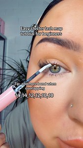 Easy cluster tutorial 🫶 cluster lashes Dcurl natural look for beginners, lash extensions for beginners on myself 👏 #lashextensions #lashes #lashclusters #facebookreels #fbyシvideo | Jade Angel Cosmetics
