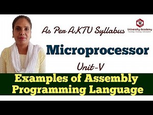 Micro40: Examples of Assembly Programming Language