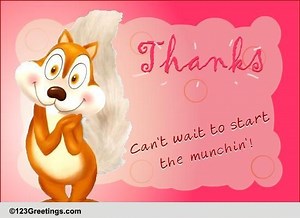 Invitation Thanks Card.