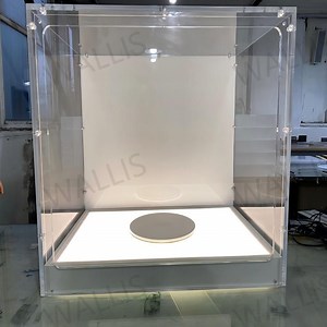 [Hot Item] Acrylic Rotate Assemble Display Cases with LED Light Panel, Remote Control