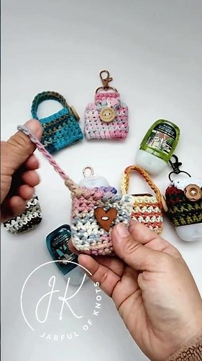 Hand Sanitizer Cozy Crochet Video Tutorial #crochet #diycrochet #crochettutorial #crochetpattern