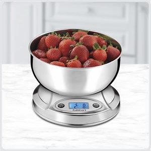 Cuisinart PrecisionChef Digital Kitchen Scale with Stainless Steel Bowl
