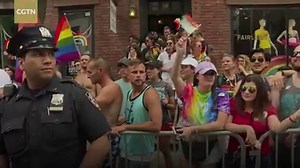 Tens of thousands of New Yorkers marched in the city’s 49th gay pride parade. Attendees sported colorful outfits and carried signs touting slogans like "New York State of Love" and "Definitely Different." Organizers see the parade as a response to LGBT policy changes under the Trump administration. The parade began in 1970 after riots in response to the police raid of Stonewall Inn gay bar. | CGTN