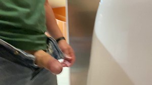 Semi hard at urinals