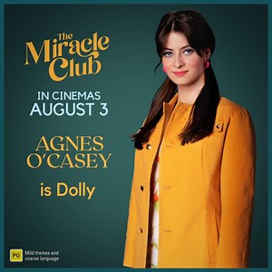 The charming Agnes O'Casey is Dolly, a doting young mother in search of a miracle to help her small son find his voice. #TheMiracleClub is only in cinemas August 3. Advance Screenings this weekend. | Transmission Films
