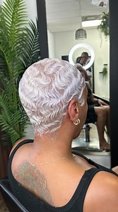 1.3K views · 735 reactions | I love doing Perfect Platinum Pixies. Not taking new clients until August but if you’re getting this service I got ya. But not without a consultation first.. August 1st. Set your alarm. #perfectplatinumpixie #platinumpixie #shorthair #pixiecut #fingerwaves #manelifecollection | I am Damasterstylist | Facebook