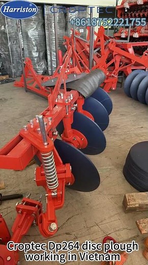 Croptec Dp264 disc plough working in Vietnam