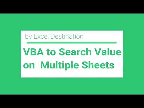 VBA to Search Value on Multiple Sheets