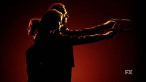 Keri Russell hides baby bump under coat and scarf during filming