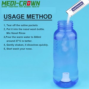 [Hot Item] Nasal Irrigation System-240ml 8oz Nasal Wash Bottle Sinus Rinse BPA-Free for Adult & Kid with Nasal Wash Salt Packets