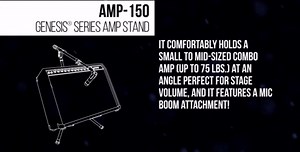 Ultimate Support AMP-150 Genesis Series Ultra-Compact Amplifier Stand w/Three-Position Tilt and Locking Legs