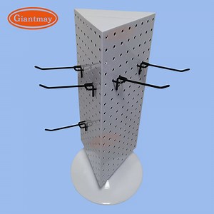 [Hot Item] Counter Top Revolving Pegboard Display Stand360 Degree Rotating Product Display Rack