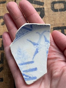Sea Pottery Shard: Willow Pattern, Ayrshire Beach Find - Etsy