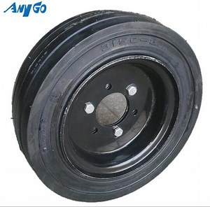 [Hot Item] Anygo Brand 4.00-8 Xz05 Solid Tyres, Pneumatic Solid Tyre, Solid Resilient Wheels for Forklift and Material Handling Equipment