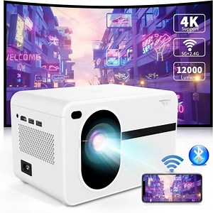 Vidéoprojecteur Avec 5G Wifi Bluetooth, Mini Vidéoprojecteur D'Extérieur - Maison Full Hd Native 1080P Portable Projecteur 4K[j1476]