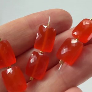 AAA Carnelian Rectangle Beads Faceted Fire Red Orange Natural Carnelian Gemstone 8x11mm 2 Pcs Jewelry Making Beading Craft Gift DIY Earrings - Etsy
