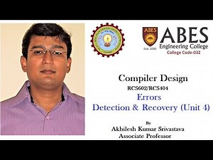 Error Detection and Recovery in Compiler Design