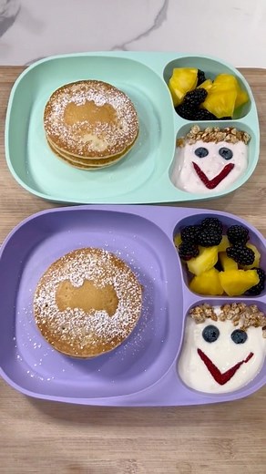 I am Batman 🦇 #batman #batmanday #batmanday2023 #batmanbreakfast #breakfast #breakfastfood #kidbreakfast #kidsbreakfastideas #funfood #repost #joker #jokerlovers | heathercoxzzz