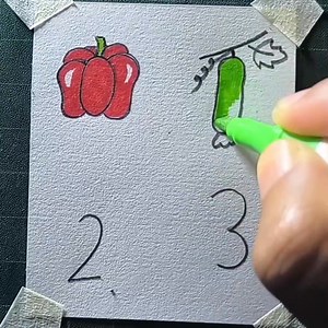 165K views · 1.7K reactions | Vagetable drawing using numbers | All About Art | Facebook