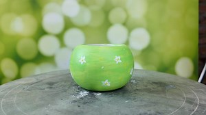 Pot en terre cuite peint à la main | avec drainage | Jardinières succulentes | Jardinière ronde
