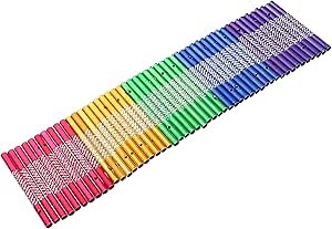 50pcs Aluminum Wind Chime Windchime String Metal Tubes Hollow Wind Chimes Supplies Replacement Parts for Crafts DIY Kits Adults Arts Crafts (Random Color)