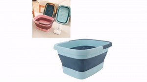 Silicone Foot Massage Bath Bucket, Portable Foot Bathtub, Collapsible Foot Soak Tub with Handle, Spa Bath for Dry Cracked Feet, Pedicure Soak, Foot Spa Basin, Multifunction Basin