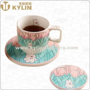 [Hot Item] Ceramic Coasters Promotional Sublimation Ceramic Round Square Blanks Coasters with Cork Back