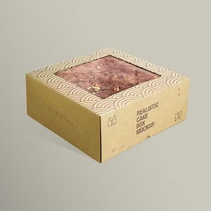 [Hot Item] Customized Cake Box with Window Kraft Paper Bakery Box Square Cardboard Disposable Cake Box for Pastries, Cookies, Pie, Cupcake