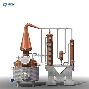 [Hot Item] 2025 Nuevos Productos Micro Columna Alambique Cabeza de Cobre Still 200L 300L 500L 1000L Destilación de Licor Destilador de Alcohol