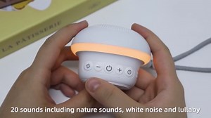 Portable White Noise Sound Machine for Baby Adults, 20 Soothing Sound & 30-Level Volume, 48H Runtime with 30/60/90min Timer, Memory Recall, Soft Night Light for Sleep, Home, Travel, Easy to Pocket