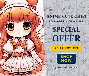 50 Anime Chibi Girls Coloring Pages: Kawaii Manga Art (printable PDF) - Etsy