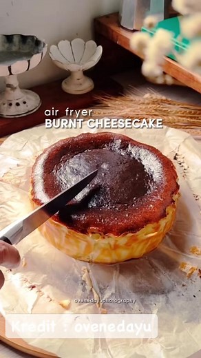 30K views · 412 reactions | Burn cheese cake pakai air fryer  https://shope.ee/4fV2eDYWJf untuk blend pakai ni https://shope.ee/3pvUDqW9op | Resepi Paling Sedap | Facebook