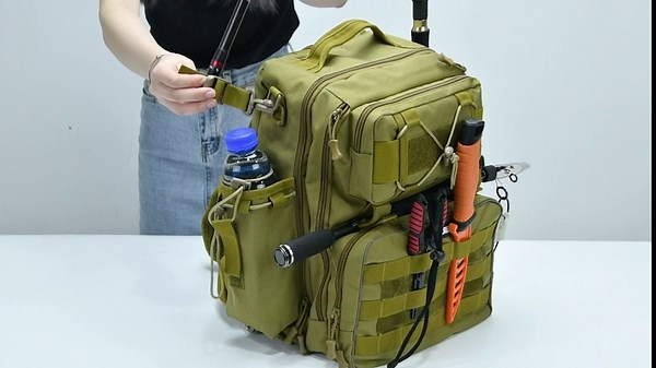 Goture Backpack Fishing Bag,Water-Resistant Tackle Storage Backpack with 2pcs 3600 Tackle Tray Boxes, Fishing Gear Bag,Cross Body Sling Bag with Rod Holder,Saltwater Tackle Bag,Fishing Gift for Men