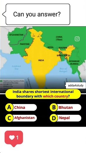 Indian geography quiz 01 #quiz #geography #generalknowledge