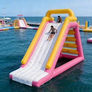 [Hot Item] Commercial Inflatable Slide Water Slide with Pool Obstacle Course for Kids Adults Backyard Party