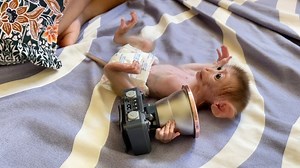 2.3K views · 62 reactions | Small Boy DORN Sleep Stare Mom Working With His Curious | Pigtail Monkey Daily | Facebook