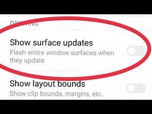 Enable Show surface updates || Flash entire window surfaces when they update in Redmi Note 5 Pro