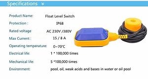 [Hot Item] 3m Square Float Level Sensor, Float Level Switch, Float Controller