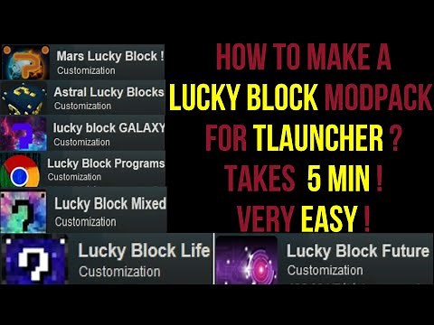How to Install a Lucky Block ModPack in TLauncher ?