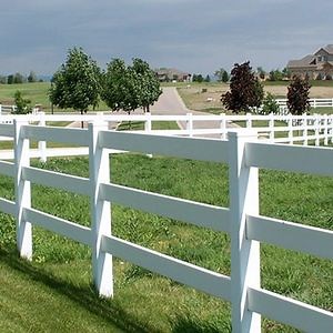 [Hot Item] Longjie High Quality Easy Assembled PVC Vinyl 3 Rails Ranch Horse Fence