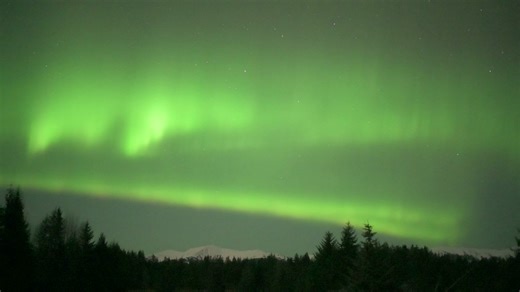 A minute of calm with the auroroa borealis: How do you find peace and calm? Watching the sky can be relaxing, mesmerizing, and awe-inspiring. Last night the aurora borealis put on a show across our night sky; gently waving and fluttering in bright green colors. Enjoy this real-time video as a glimpse into what the aurora can look like to the naked eye. Let us know how you find relaxation time! Do you find relaxation in amazing natural moments like this? Put on this video, shut out the background