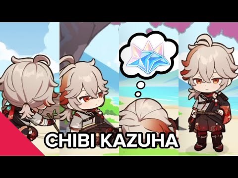 Chibi Kazuha Doing Cute Stuff | Genshin Impact Distant Voyage Event Kazuha Animations