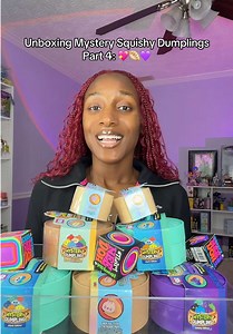 Part 4 of unboxing mystery squishy dumplings and needohs 💖💜✨🥟 #squishytoy #needoh #fivebelow #mysterydumpling #dumplingunboxing