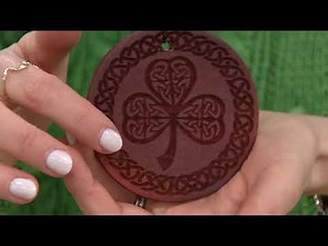 Michael Vignoles Wood and Steel Shamrock Wind Chimes on QVC